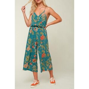 O'Neill Aurelia Multicolor Floral Jumpsuit Casual Summer LARGE